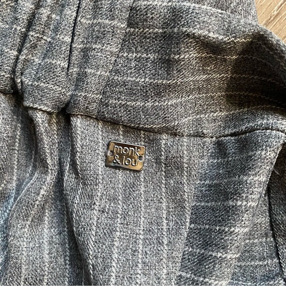 Monk & Lou grey white pinstripe pull on trouser pants size 6 - Picture 5 of 7